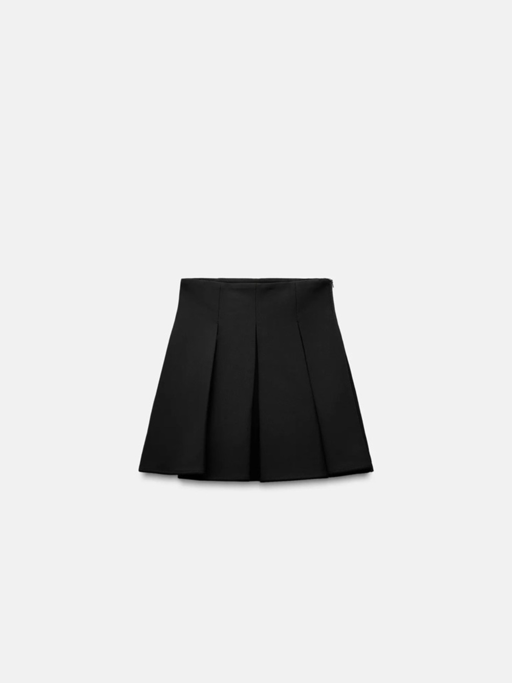 Zara Black Pleated Mini Skirt